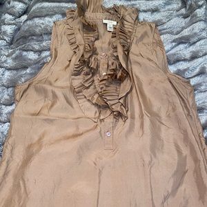 J. Crew Silk Ruffled Top